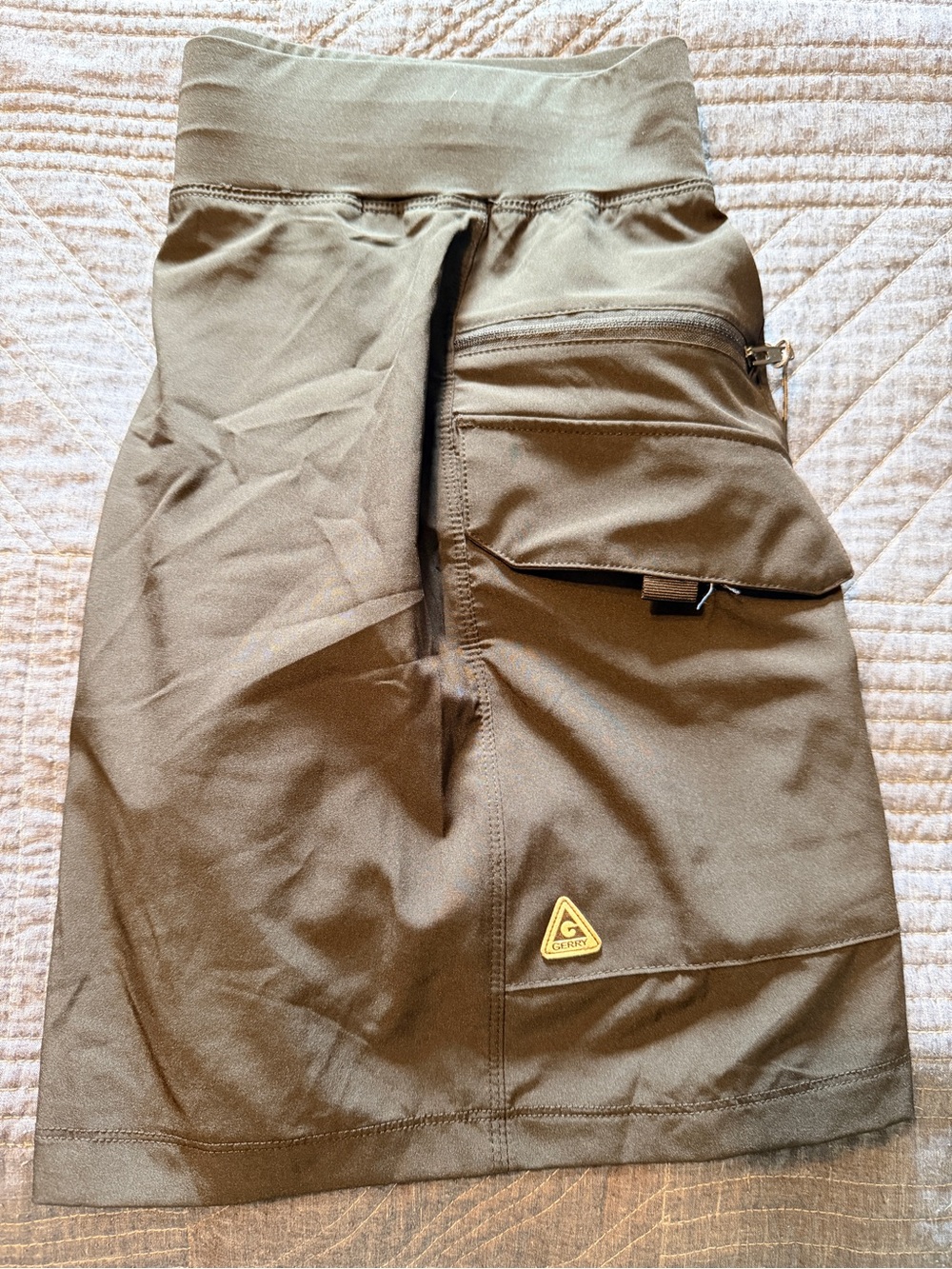 Gerry Weber Olive Green Cargo Skirt with Zip Pocket